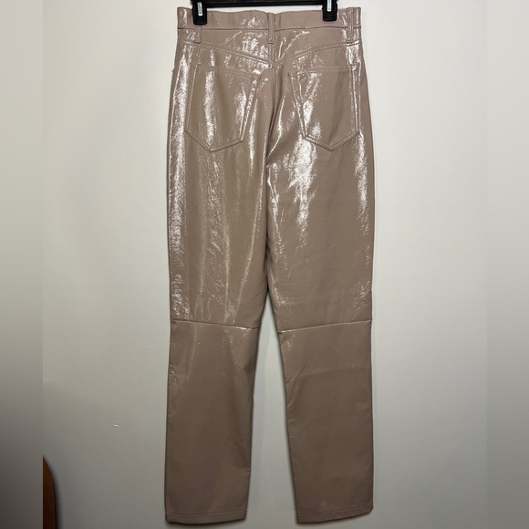Abercrombie & Fitch 90s Straight Ultra High Rise Vegan Leather Pants - Picture 4 of 6